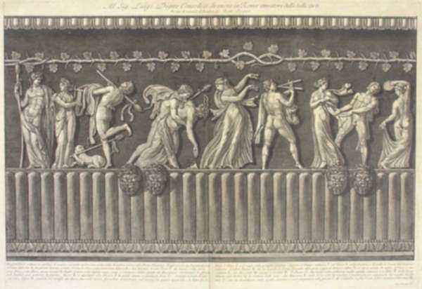 Print by Giovanni Battista Piranesi: Bassorilievo Scolpito in un Vaso di Marmo Esistente nel Pala, represented by Childs Gallery
