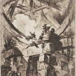 By Giovanni Battista Piranesi: The Giant Wheel, Plate Ix From The Carceri At Childs Gallery