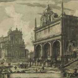 Print by Giovanni Battista Piranesi: Veduta del Castello dell' Acqua Felice, represented by Childs Gallery