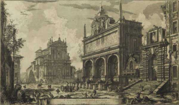 Print by Giovanni Battista Piranesi: Veduta del Castello dell' Acqua Felice, represented by Childs Gallery