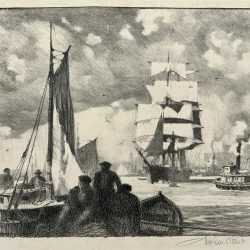 Print by Gordon Grant: Harbor Traffic, available at Childs Gallery, Boston