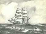 Print by Gordon Grant: Porpoise Convoy, represented by Childs Gallery