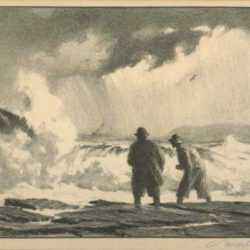 Print by Gordon Grant: Shore Patrol, represented by Childs Gallery