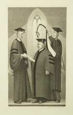 Print By Grant Wood: Honorary Degree At Childs Gallery
