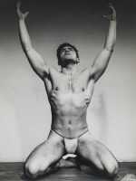 Photograph by Gregor Arax (Studio Arax of Paris): [Model Kneeling with Arms Outstretched], available at Childs Gallery, Boston