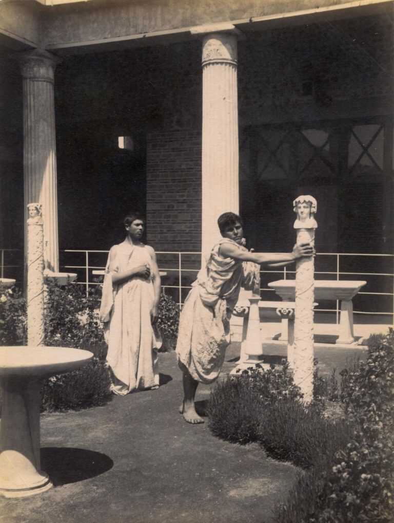Photograph by Guglielmo Plüschow: [Classical Sicilian Youth in a Sculpture Garden], available at Childs Gallery, Boston