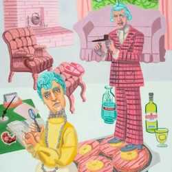Painting By Hannah Barrett: Homebodies: Who Makes The Party? At Childs Gallery