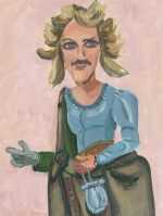 Painting By Hannah Barrett: Hunters' Picnic: Farrah Von Bergen At Childs Gallery