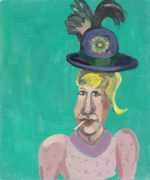 Painting By Hannah Barrett: Hunters' Picnic: Marlene Mit Dem Gasmbart At Childs Gallery