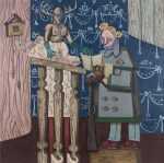 Painting By Hannah Barrett: Rustics: Winter Hunting Lodge At Childs Gallery
