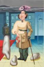 Painting By Hannah Barrett: Tales From The House Of Gibson: Lord Rambler At Childs Gallery
