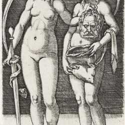Print by Hans Sebald Beham: Judith and her Servant Standing, available at Childs Gallery, Boston