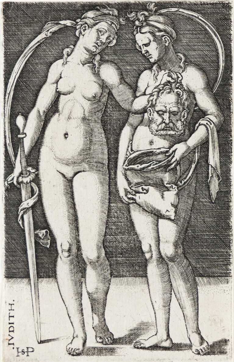 Print by Hans Sebald Beham: Judith and her Servant Standing, available at Childs Gallery, Boston