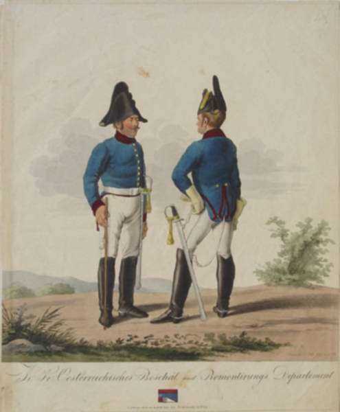 Print by Heinrich Papin: Royal Austrian Troops, represented by Childs Gallery