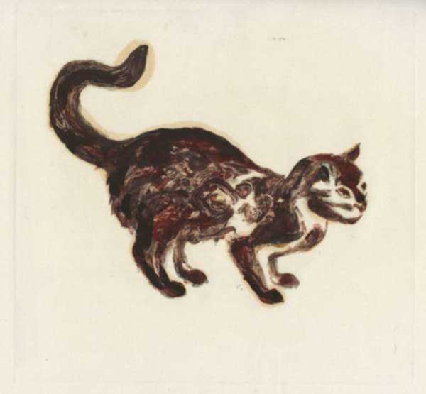 Print by Hellmuth Weissenborn: [Cat], represented by Childs Gallery