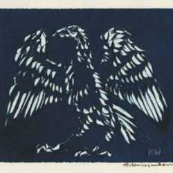 Print by Hellmuth Weissenborn: [Green Bird], represented by Childs Gallery