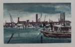 Print by Hellmuth Weissenborn: [Harbor], represented by Childs Gallery