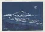 Print by Hellmuth Weissenborn: [Miniature Blue Canoe], represented by Childs Gallery