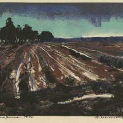 Print by Hellmuth Weissenborn: [Plowed Field], represented by Childs Gallery