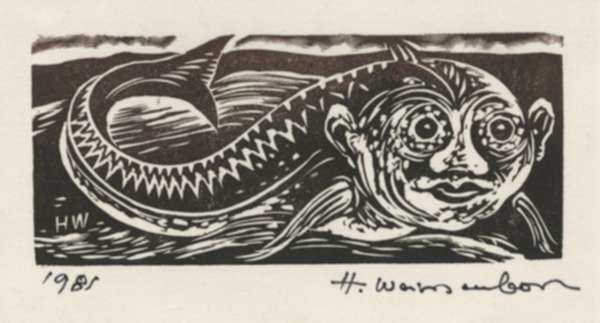 Print by Hellmuth Weissenborn: [Sea Creature], represented by Childs Gallery