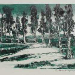 Print by Hellmuth Weissenborn: [Ten Trees], represented by Childs Gallery