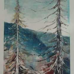 Print by Hellmuth Weissenborn: [Treetops], represented by Childs Gallery