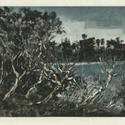 Print by Hellmuth Weissenborn: [View of the Lake], represented by Childs Gallery