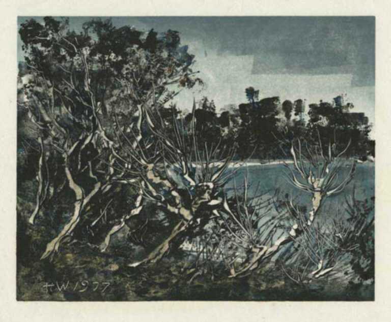 Print by Hellmuth Weissenborn: [View of the Lake], represented by Childs Gallery