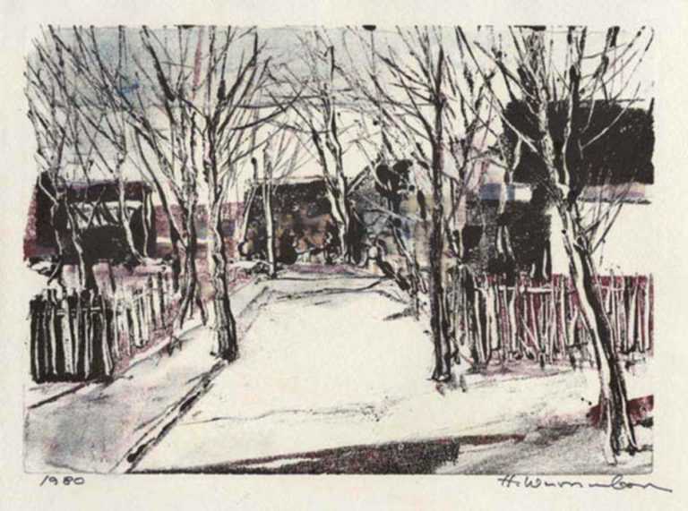 Print by Hellmuth Weissenborn: [Winter Path], represented by Childs Gallery