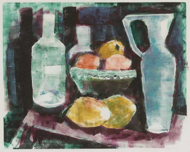 Print By Hellmuth Weissenborn: [still Life With Fruit And Pitchers] At Childs Gallery