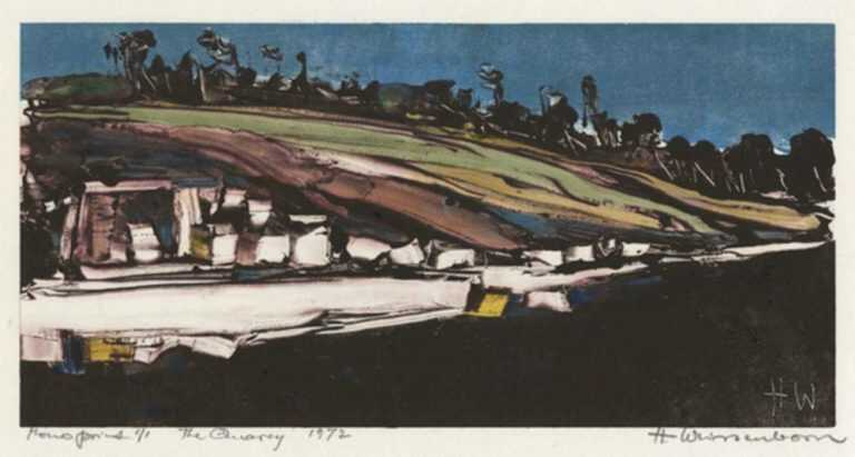 Print by Hellmuth Weissenborn: The Quarry, represented by Childs Gallery