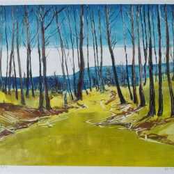 Print By Hellmuth Weissenborn: [yellow Forest] At Childs Gallery