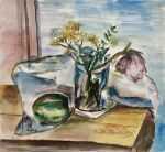 Watercolor by Henry Botkin: [Flowers and Fruit], available at Childs Gallery, Boston