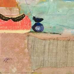 Collage by Henry Botkin: Landscape with Objects, available at Childs Gallery, Boston