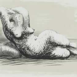 Print by Henry Moore: Reclining Woman on Beach, available at Childs Gallery, Boston