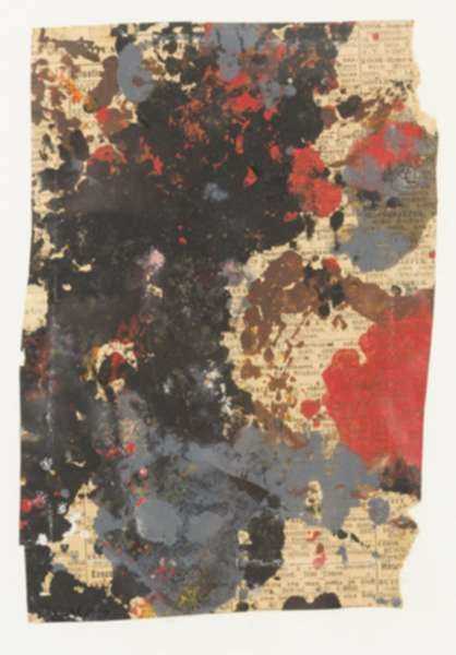 Mixed media by Henry Botkin: [Abstract in Black and Red], represented by Childs Gallery
