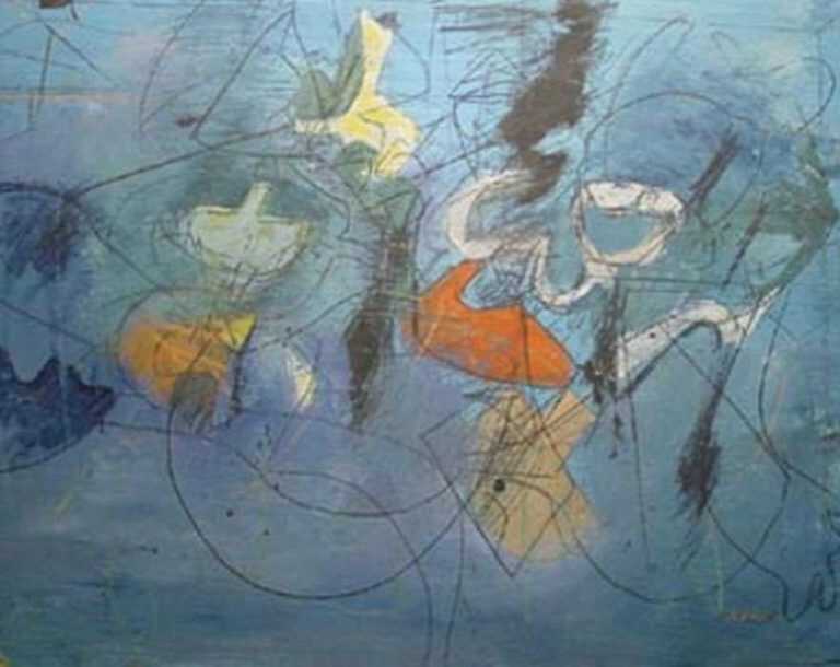 Mixed media by Henry Botkin: Blue Painting, represented by Childs Gallery