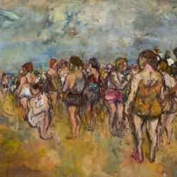 Painting By Henry Botkin: [people On Beach] At Childs Gallery
