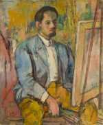 Painting By Henry Botkin: Self Portrait At Childs Gallery