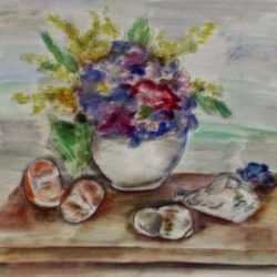 Watercolor by Henry Botkin: The Table, represented by Childs Gallery