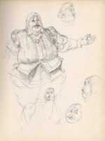 Drawing by Henry C. Pitz: Sketch of Large Circus Man, represented by Childs Gallery