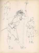 Drawing by Henry C. Pitz: Sketch of Soldier (4), represented by Childs Gallery