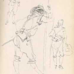 Drawing by Henry C. Pitz: Sketch of Soldier (4), represented by Childs Gallery