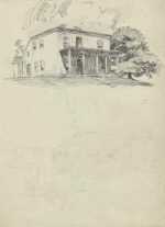 Drawing by Henry M. O'Connor: [House with Columns] possibly Tennessee, represented by Childs Gallery