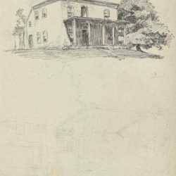 Drawing by Henry M. O'Connor: [House with Columns] possibly Tennessee, represented by Childs Gallery