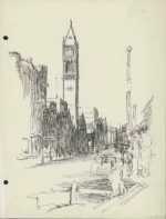 Drawing by Henry M. O'Connor: [New Old South Church, Boston, Massachusetts], represented by Childs Gallery