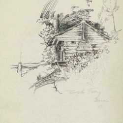 Drawing by Henry M. O'Connor: Boyd's Ferry [Knoxville Tennessee], represented by Childs Gallery