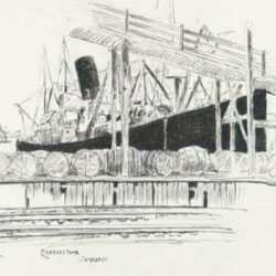 Drawing by Henry M. O'Connor: Charlestown [Boston, Massachusetts], represented by Childs Gallery