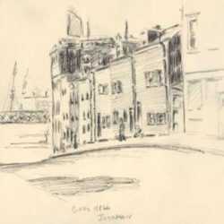 Drawing by Henry M. O'Connor: Copps Hill [Boston, Massachusetts], represented by Childs Gallery