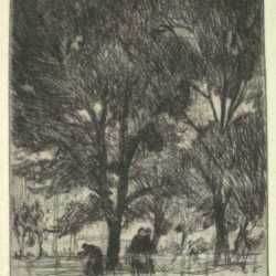 Print by Henry M. O'Connor: Madison Square [New York], represented by Childs Gallery